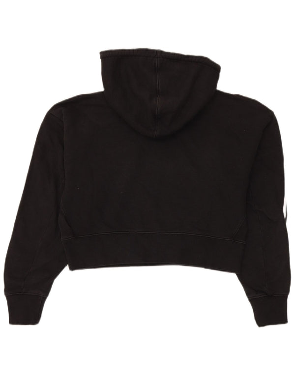 Adidas Pull à capuche surdimensionné pour femme UK 4 XS en coton noir