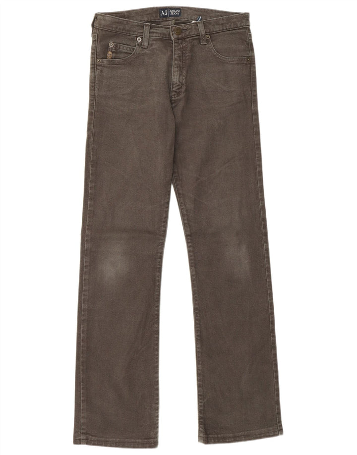 ARMANI Femme Jean Droit W26 L29 Kaki Coton