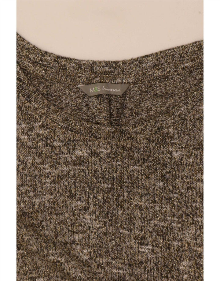 Marks & Spencer T-shirt pour femme UK 44 Gris moyen moucheté