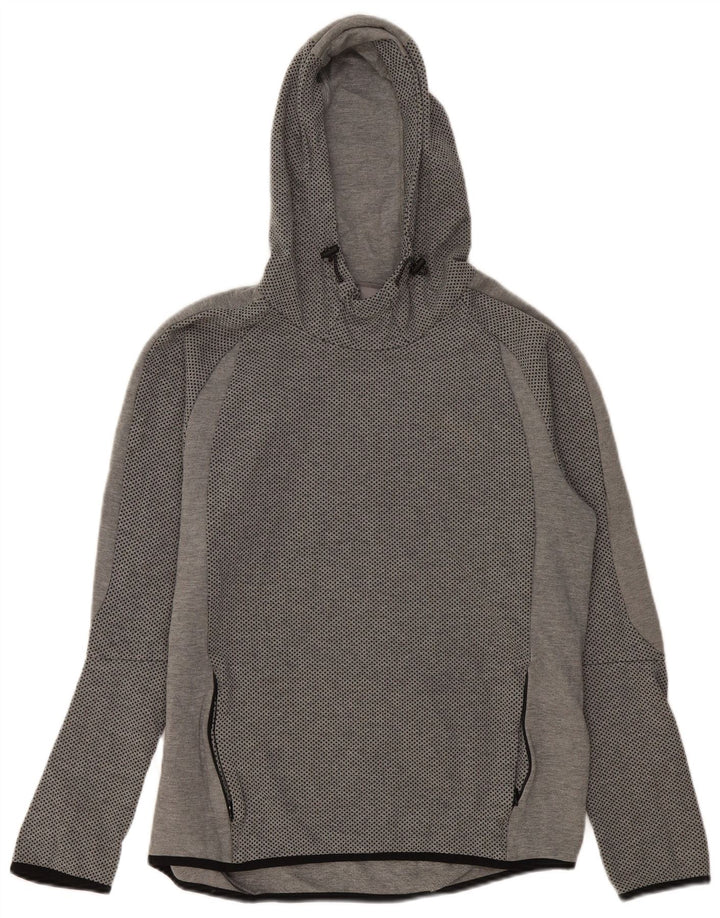 PUMA Pull à capuche homme gris moyen à pois en coton