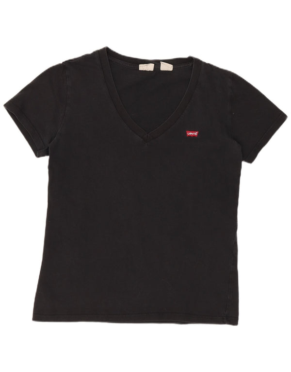 Levi's T-Shirt Femme UK 2 2XS Noir Coton