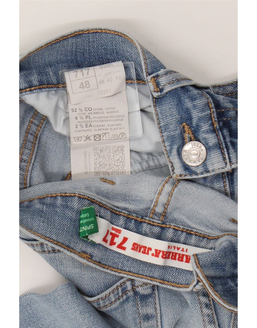 Carrera Femme 717 Jean Slim Effet Déchiré W33 L31 Bleu Coton