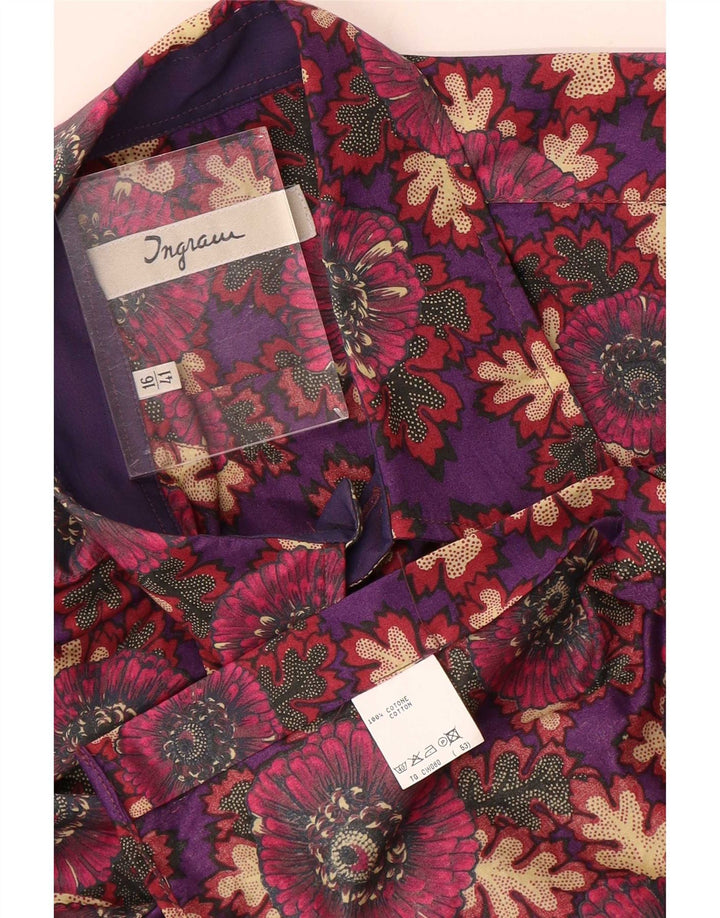 Ingram Chemise Homme Taille 41 16 Grand Coton Floral Multicolore