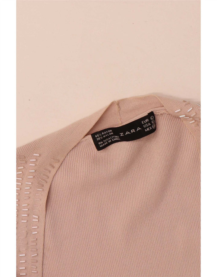 Zara Womens Blouse Top UK 14 Grande Rayonne Rose