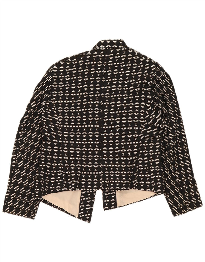 Marks & Spencer Veste blazer ouverte pour femme UK 16 Large Noir Géométrique