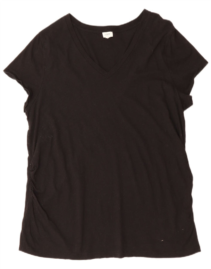 J. Crew T-Shirt Femme Top UK 16 Large Noir Coton