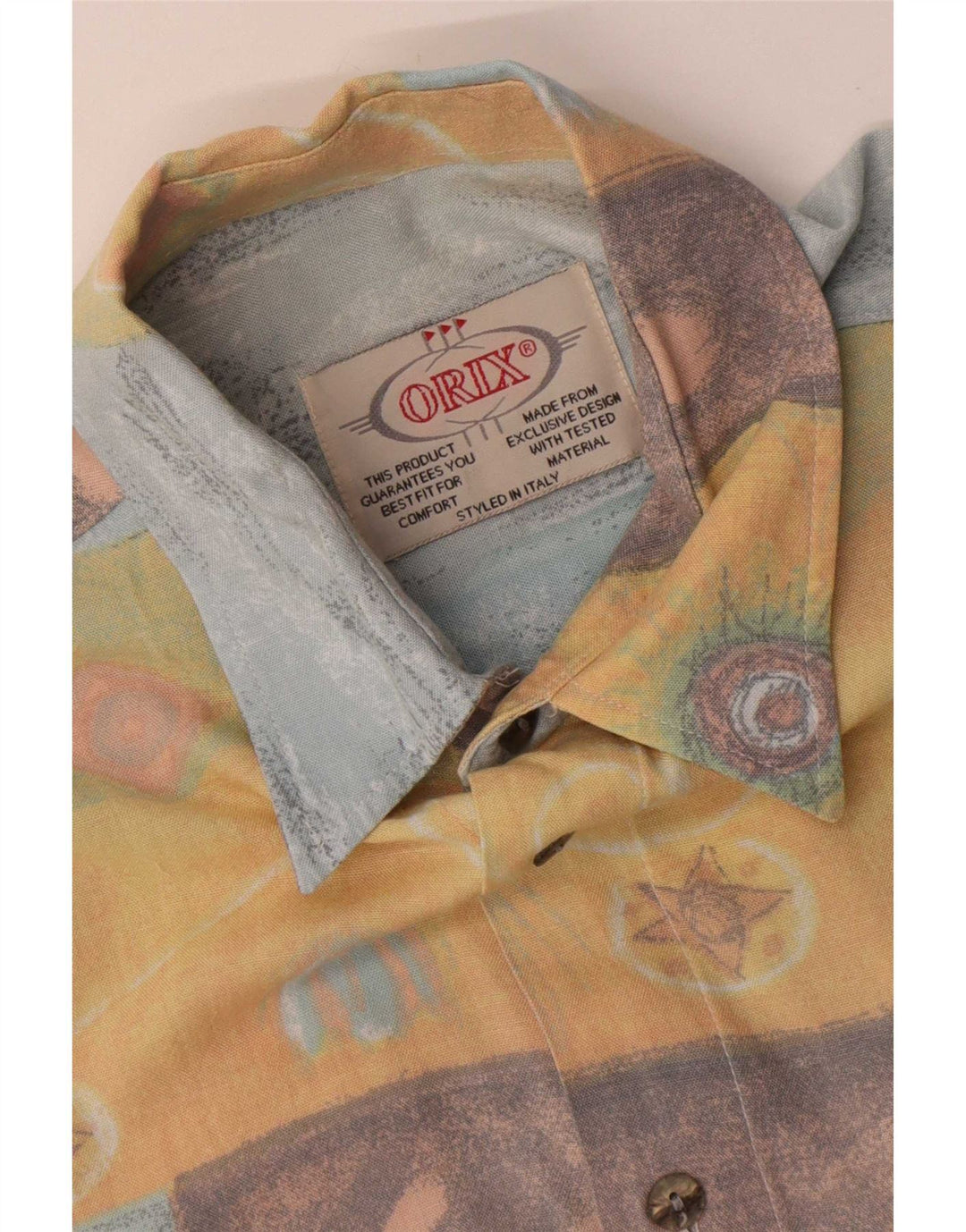Chemise Homme Vintage Moyen Patchwork Multicolore