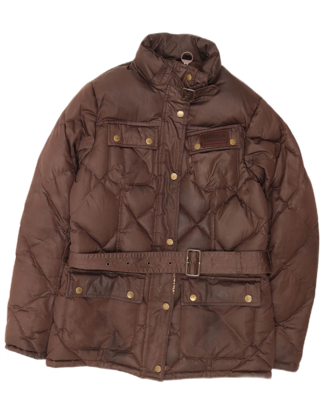 Barbour Veste rembourrée pour femme UK 12 Polyester marron moyen