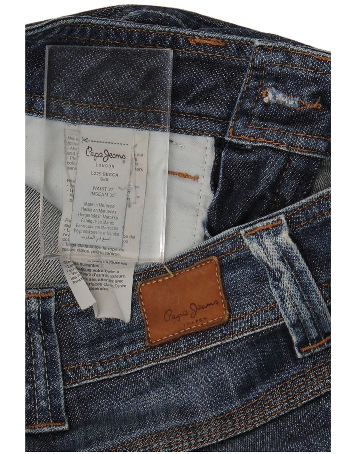 PEPE Jeans Jean Bootcut Femme W27 L32 Bleu Coton