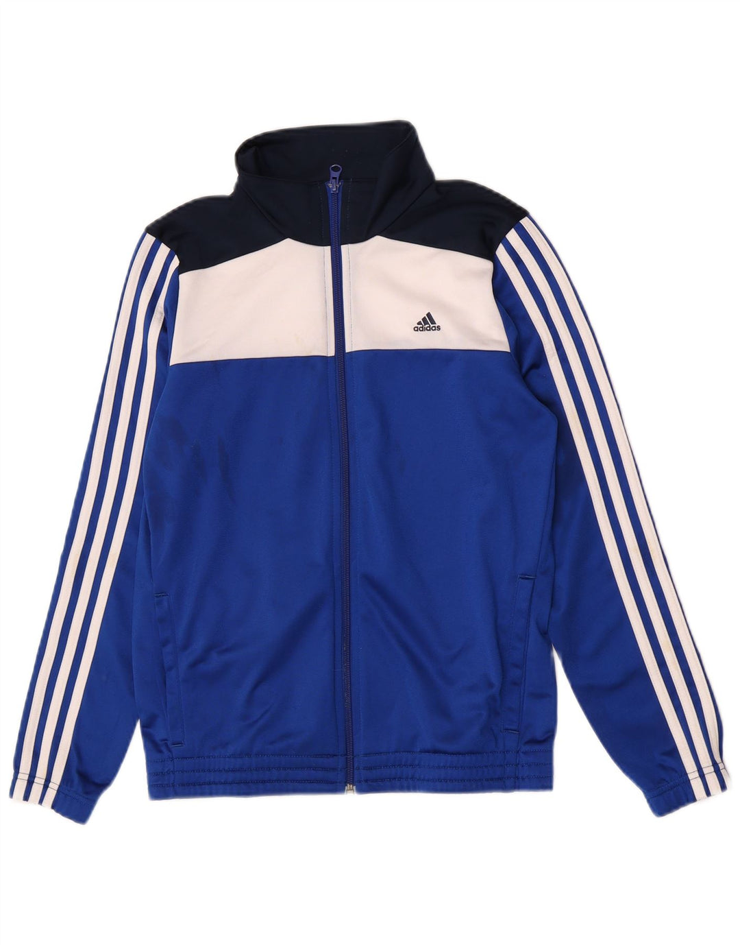 Adidas Veste de Survêtement Garçon 13-14 Ans Bleu Colorblock Polyester