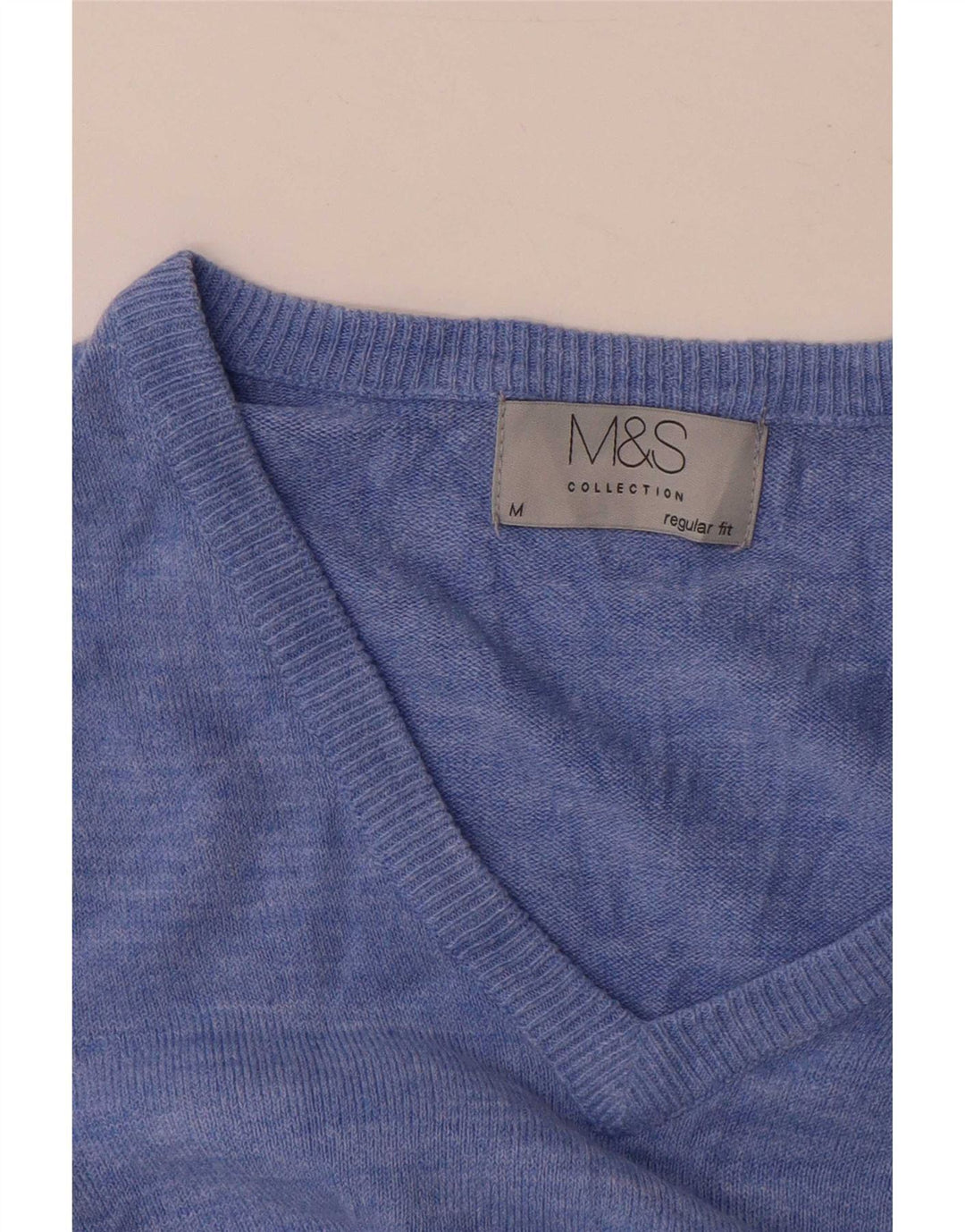 Marks & Spencer Pull Col V Homme Bleu Moyen