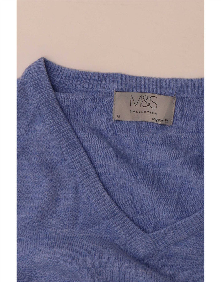 Marks & Spencer Pull Col V Homme Bleu Moyen