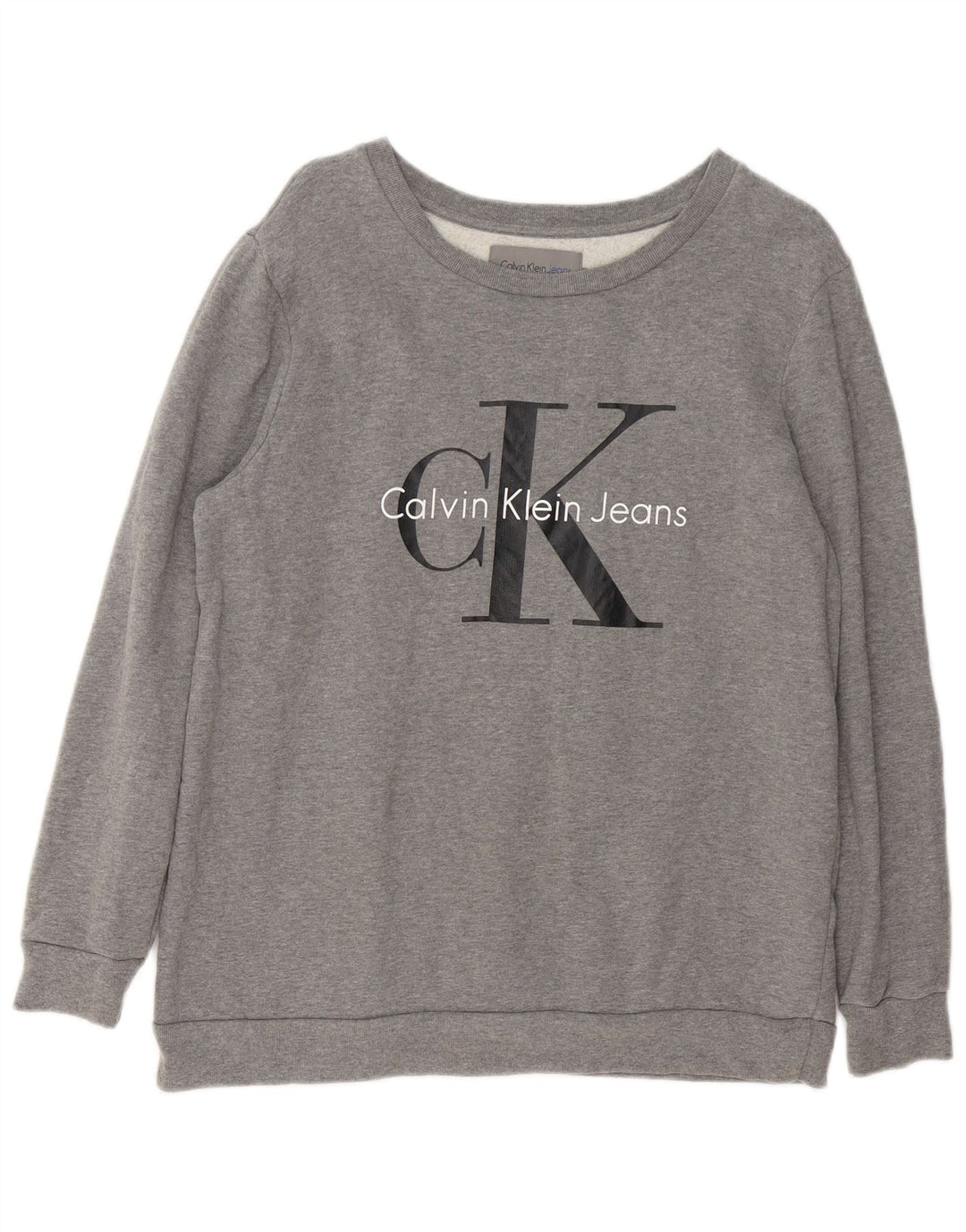 Calvin Klein Jeans Sweat-shirt pour femme UK 44 Gris moyen moucheté