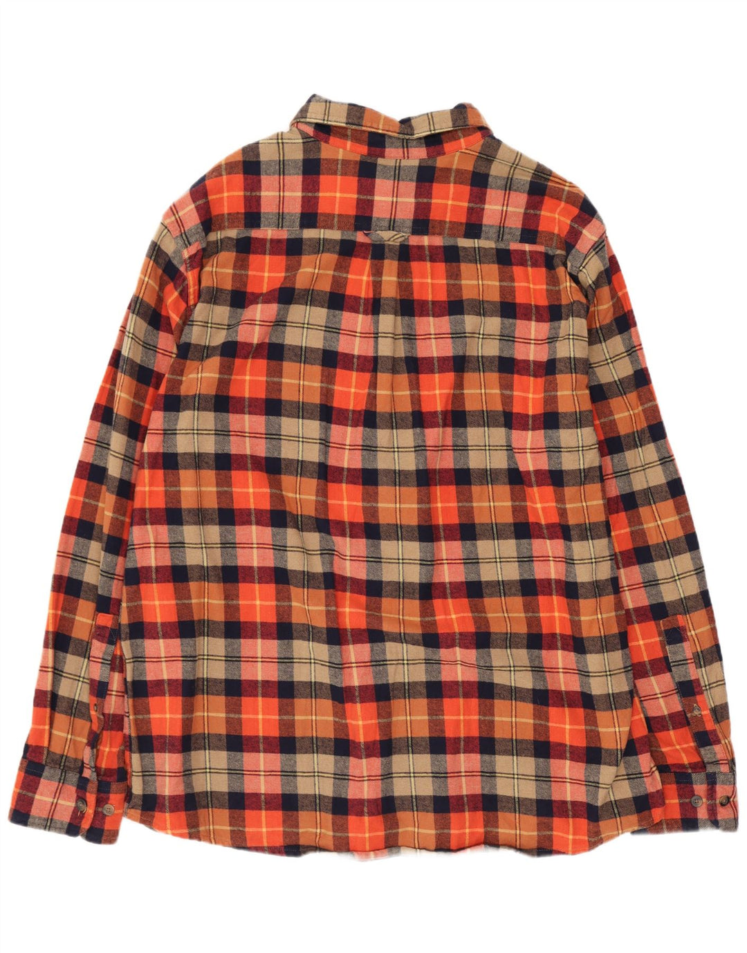 Eddie Bauer Chemise en flanelle pour homme XL en coton à carreaux orange
