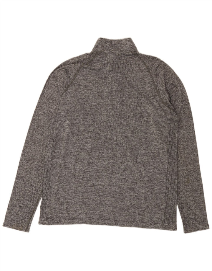 EDDIE BAUER Haut de survêtement pour homme avec col zippé XL Gris chiné