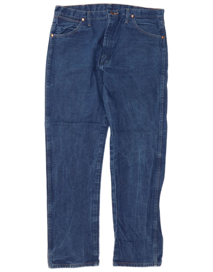 Wrangler Jean droit homme W37 L32 bleu coton