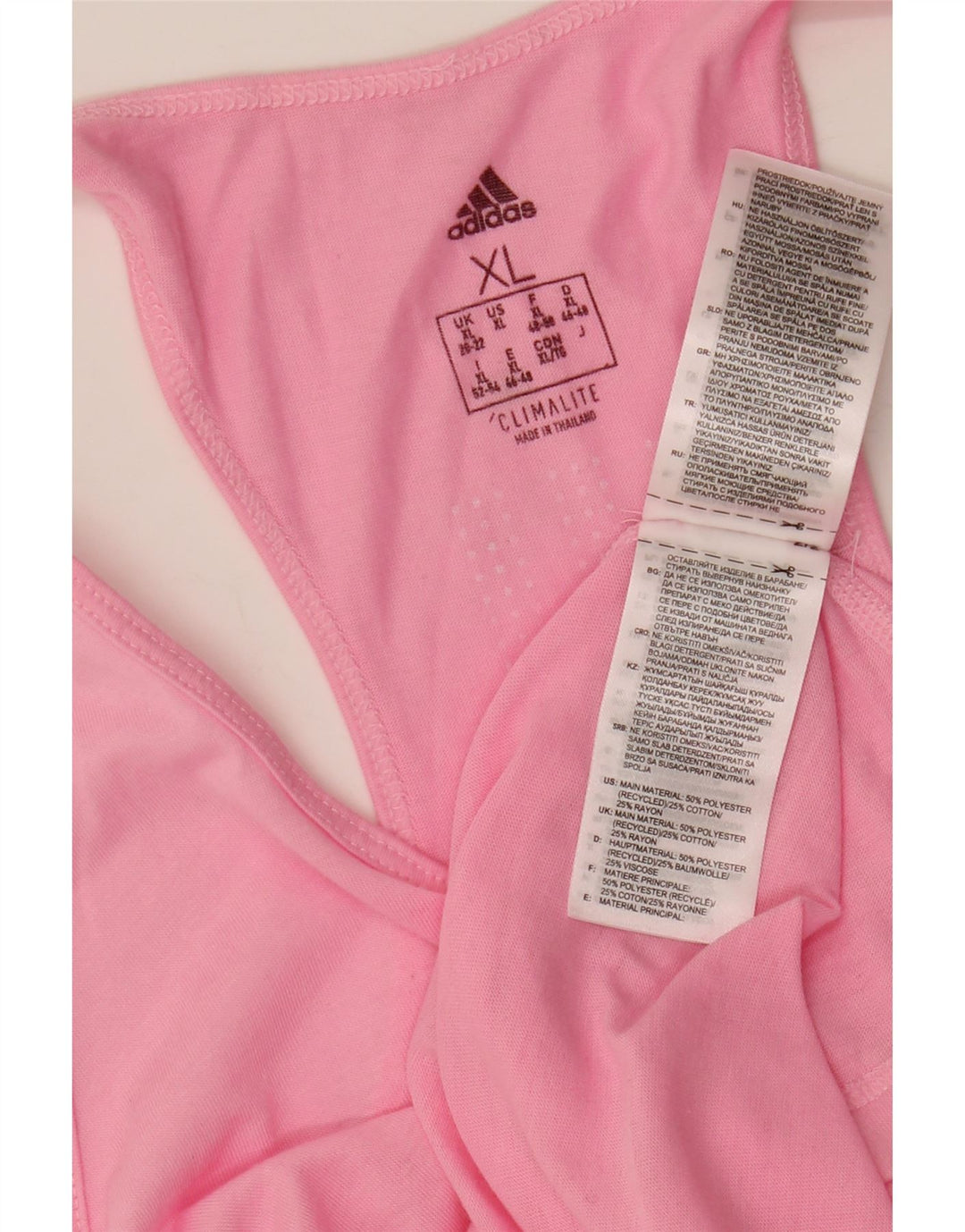 ADIDAS Femmes Climalite Débardeur UK 20/22 XL Rose Polyester