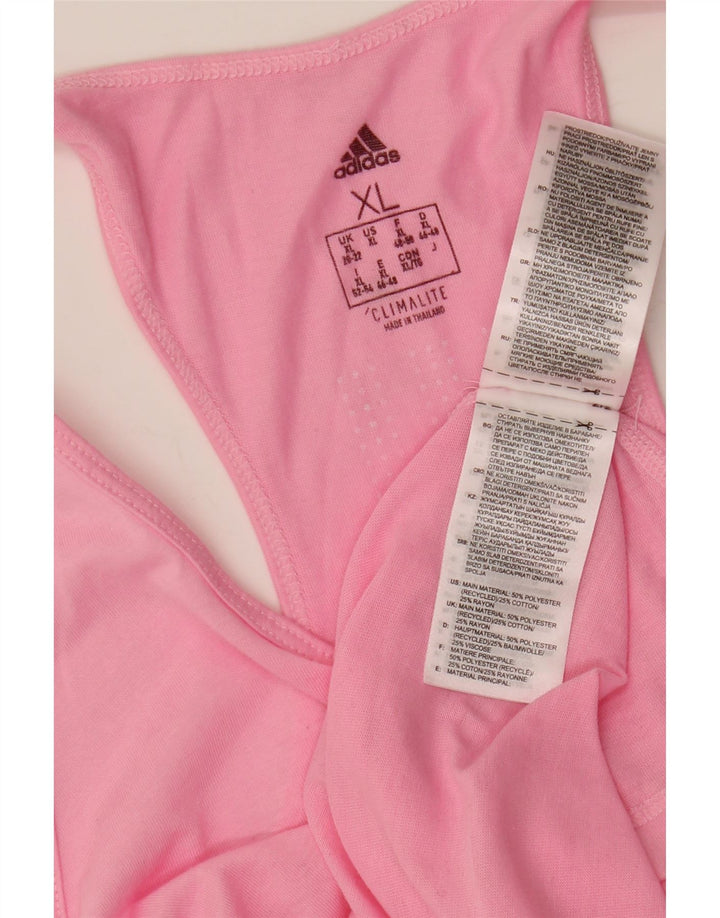 ADIDAS Femmes Climalite Débardeur UK 20/22 XL Rose Polyester