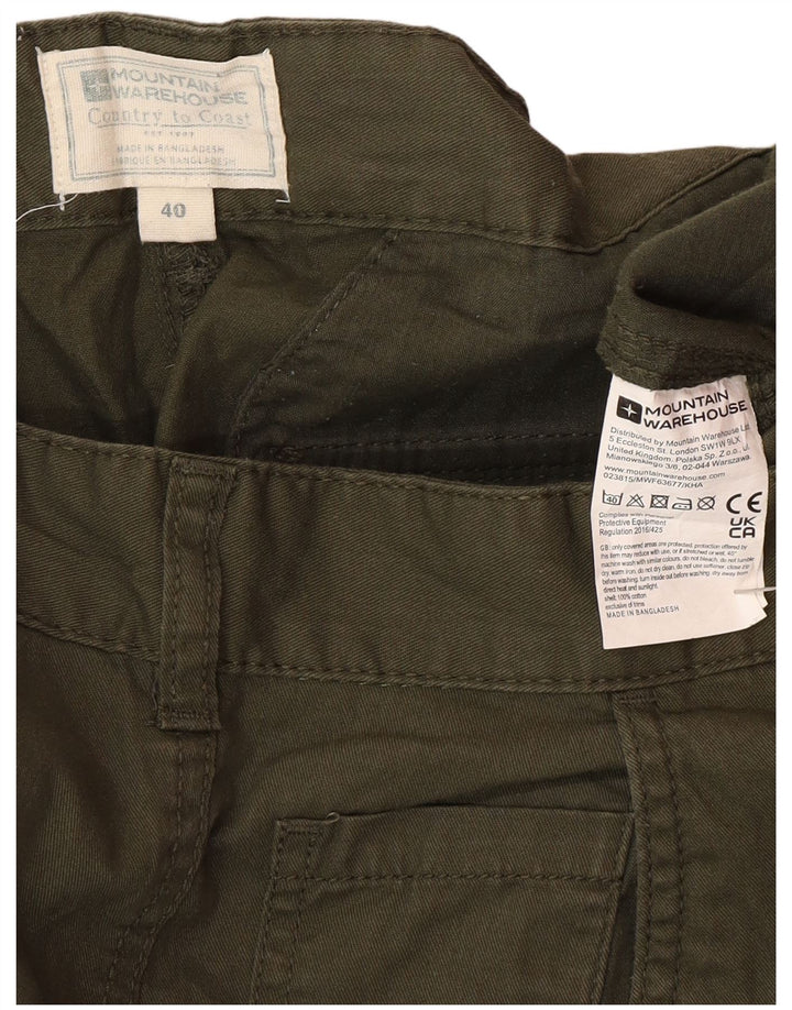 Mountain Warehouse Short cargo pour homme W40 XL en coton vert