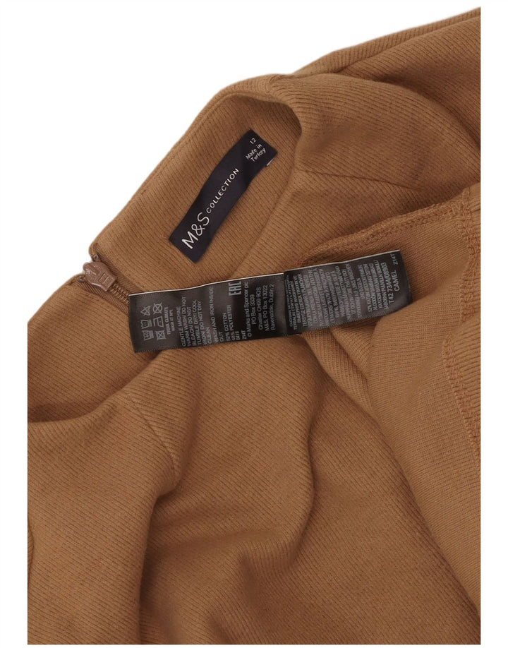 Marks & Spencer Robe pull pour femme UK 12 en coton marron moyen