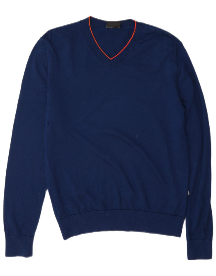 Paul Smith Pull Col V Homme Bleu Marine Moyen Laine