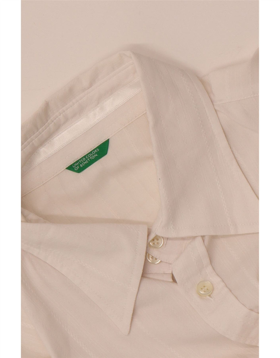 BENETTON Chemise Homme Large Blanc