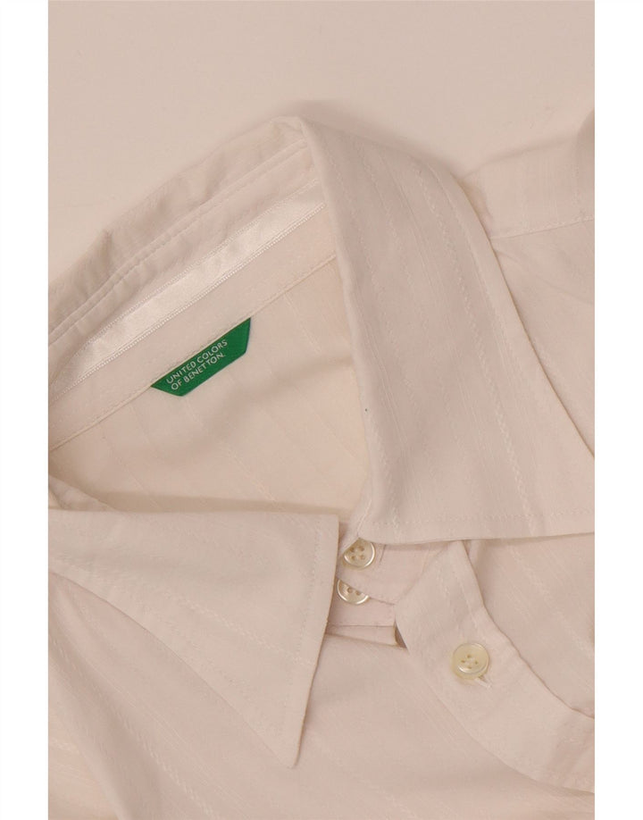 BENETTON Chemise Homme Large Blanc