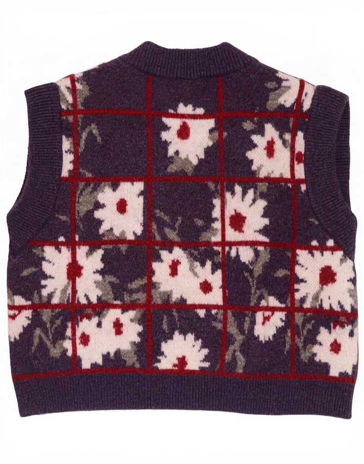 Zara Femme Débardeur UK 14 Medium Violet Floral Polyester