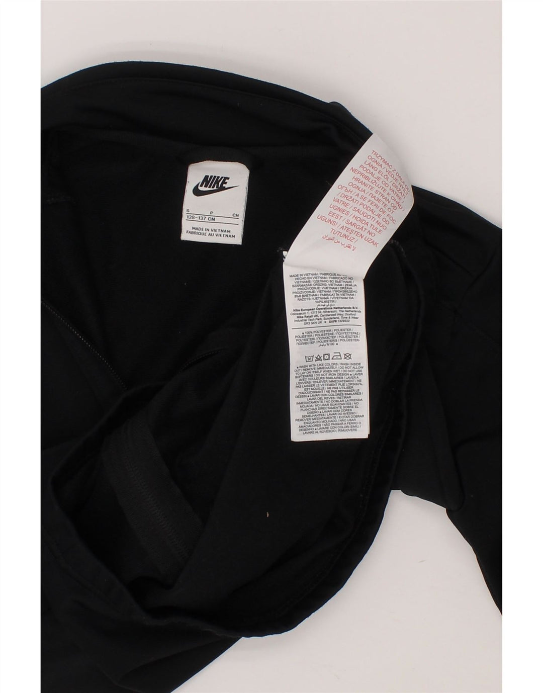 NIKE Girls Tracksuit Top Jacket 8-9 Years Small  Black Polyester Vintage Nike and Second-Hand Nike from Messina Hembry 