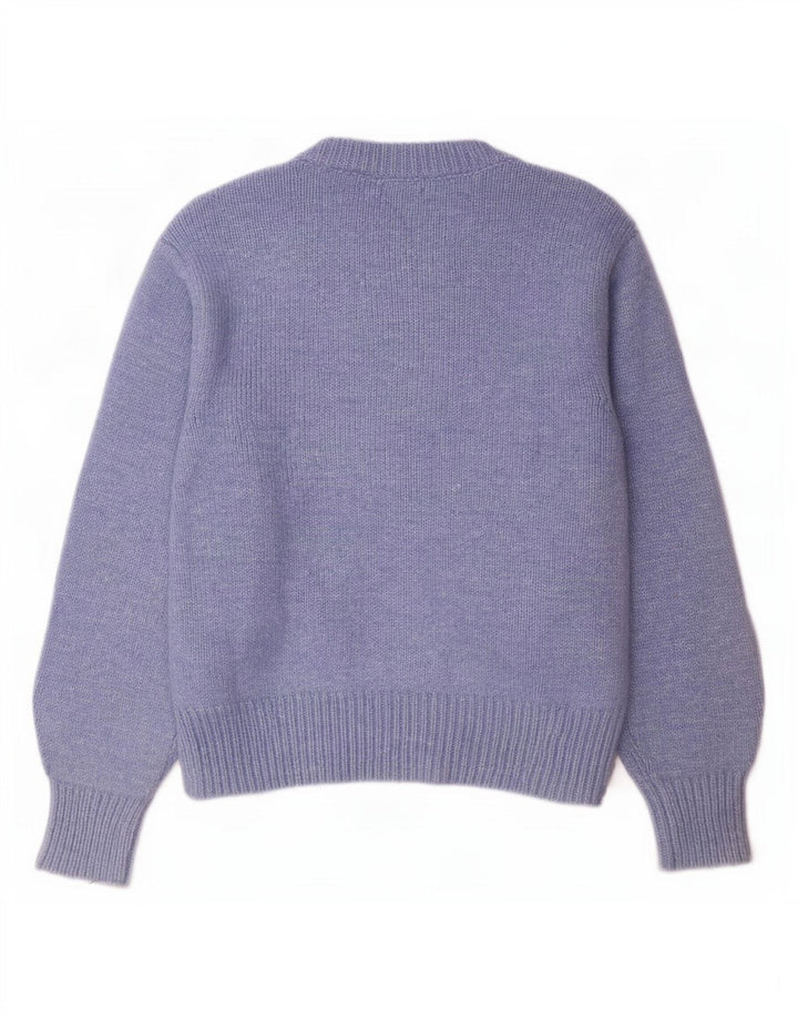Marks & Spencer Pull surdimensionné à col rond pour femme UK 14 Bleu moyen