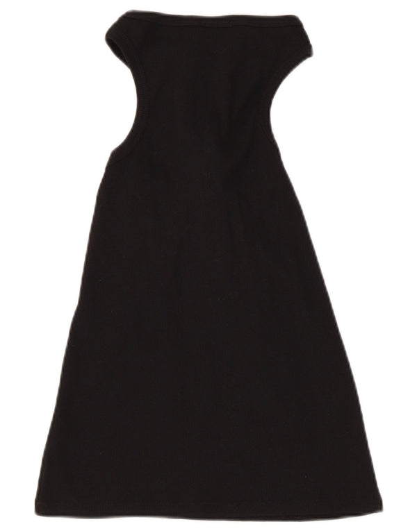 Desigual Débardeur découpé pour femme UK 14 Large Noir Coton