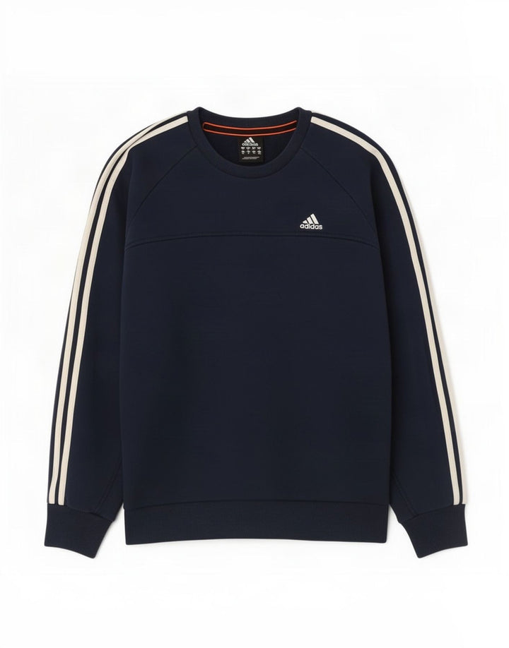 Adidas Sweat-Shirt Homme Bleu Marine Moyen Coton