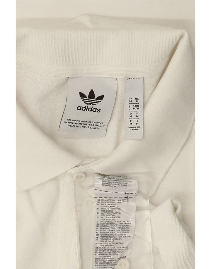 ADIDAS Polo Homme Blanc Moyen Coton