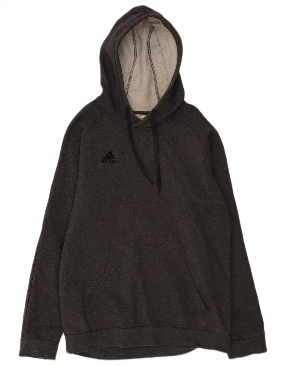 ADIDAS Pull à capuche pour homme Large Gris Coton