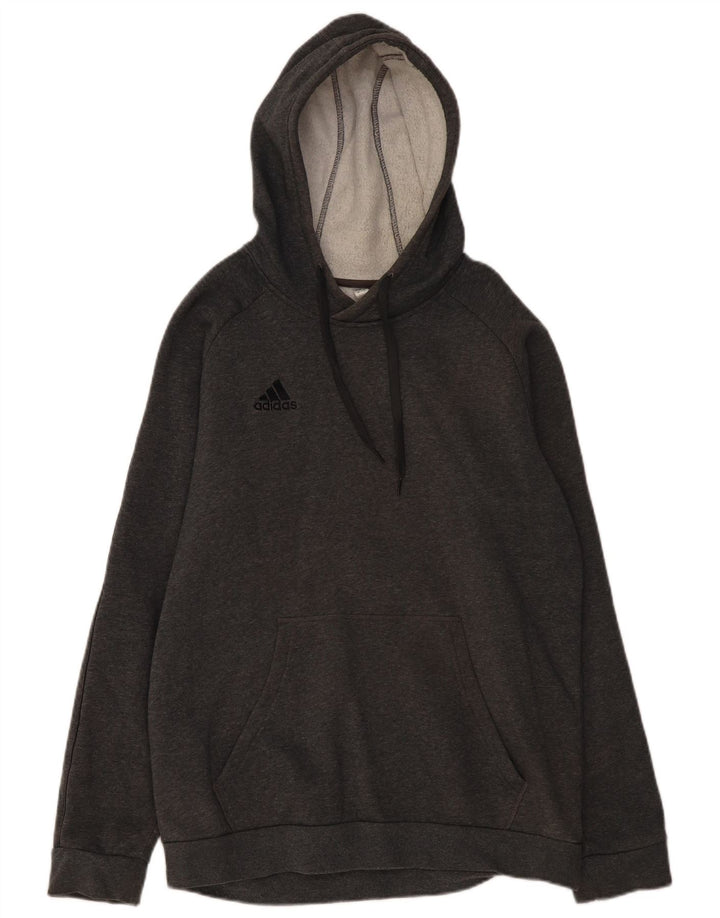 ADIDAS Pull à capuche pour homme Large Gris Coton
