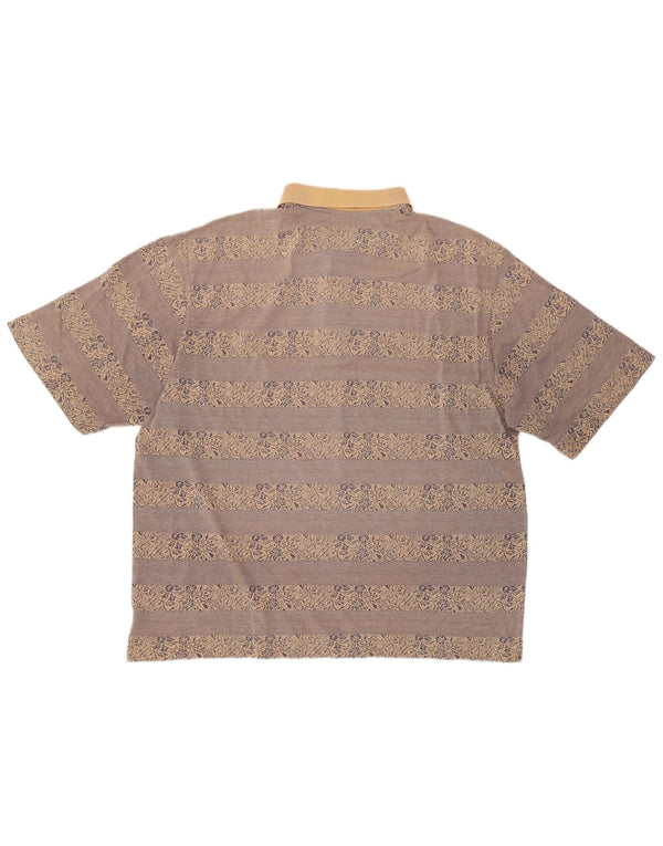Ellesse Polo à manches courtes pour homme, coupe régulière, IT 54 XL, gris rayé