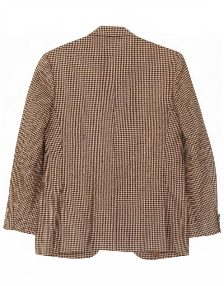 Cantarelli Veste blazer 2 boutons pour homme IT 52 XL Laine pied-de-poule marron