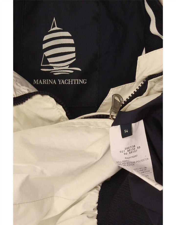 Marina Yachting Veste Bomber Homme UK 54 2XL Blanc Colorblock Polyester
