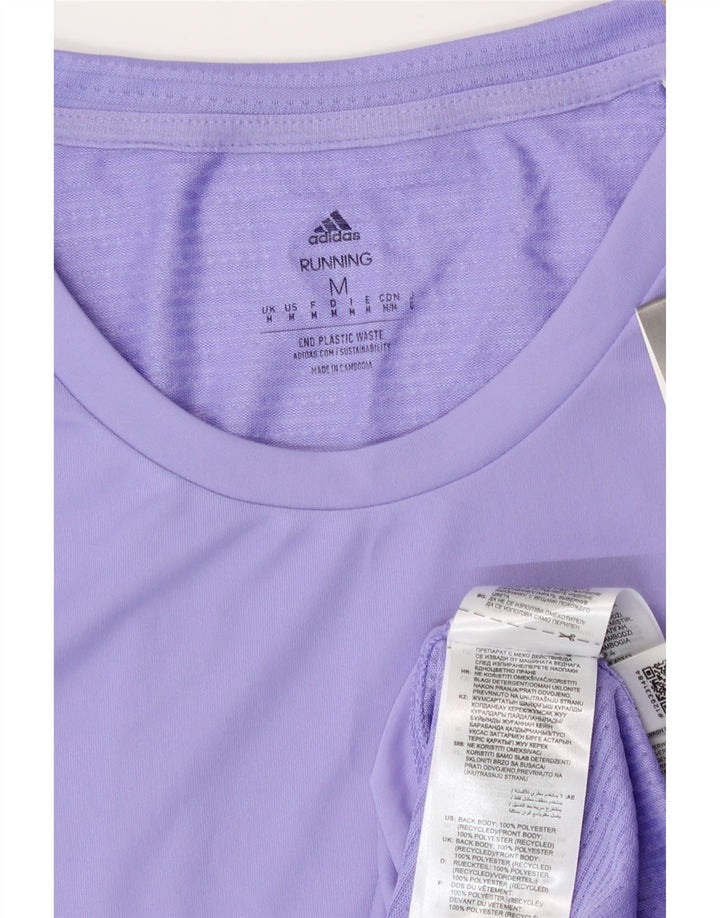 Adidas Homme Aeroready T-Shirt Top Violet Moyen Polyester