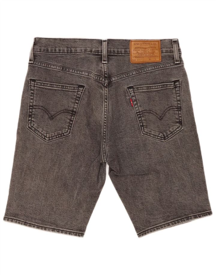 LEVI'S Short en Jean 511 W29 Homme Gris Moyen Coton