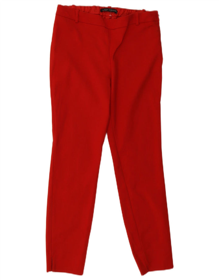Zara Pantalon décontracté slim pour femme Petit W26 L26 Rouge