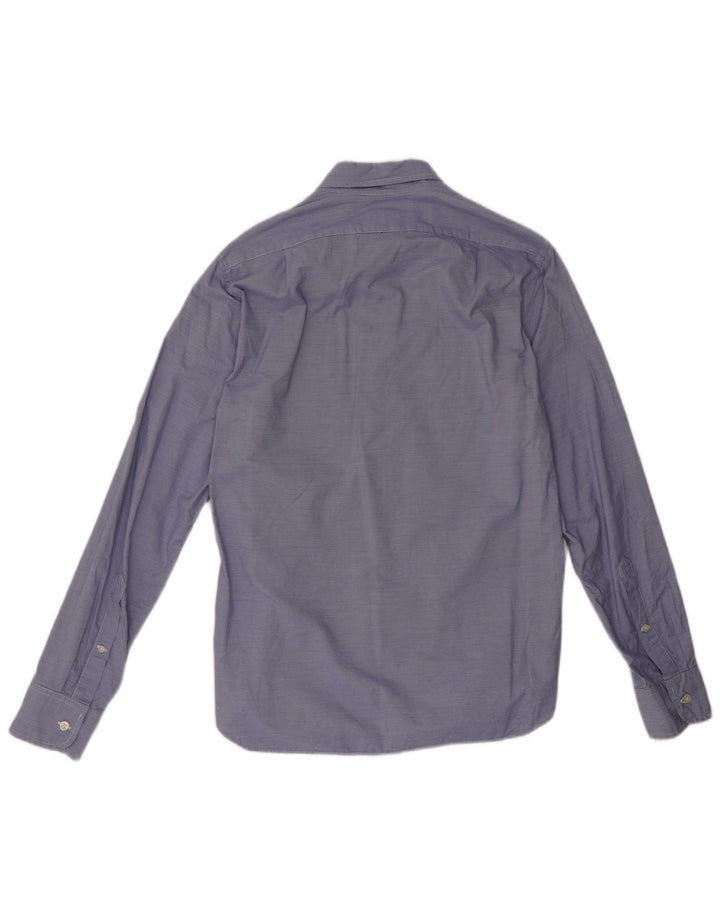 J. CREW Chemise cintrée pour homme en coton à fines rayures bleues
