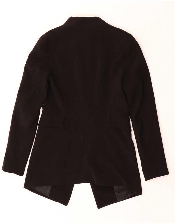Zara Veste Blazer Ouverte Femme UK 6 XS Noir Polyester