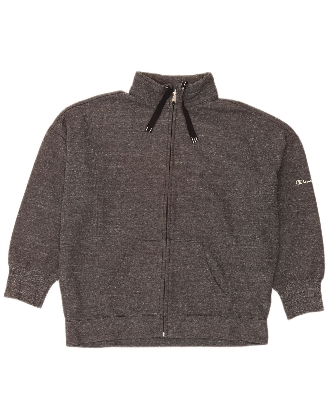 Champion Veste de survêtement surdimensionnée pour femme UK 14 Gris moyen moucheté