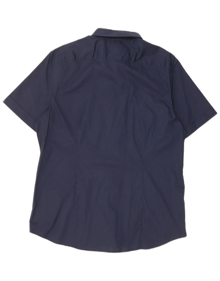 Michael Kors Chemise à manches courtes pour hommes XL Bleu marine Coton