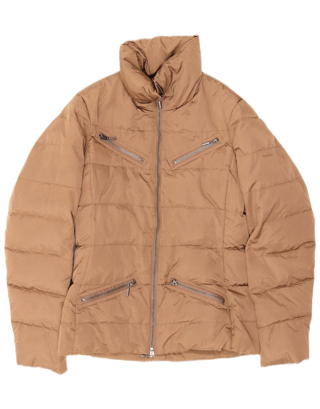 Geox Veste matelassée surdimensionnée Respira pour femme UK 8 Small Beige Polyester