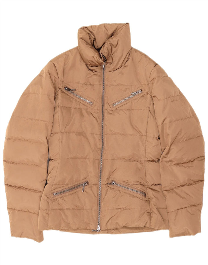 Geox Veste matelassée surdimensionnée Respira pour femme UK 8 Small Beige Polyester