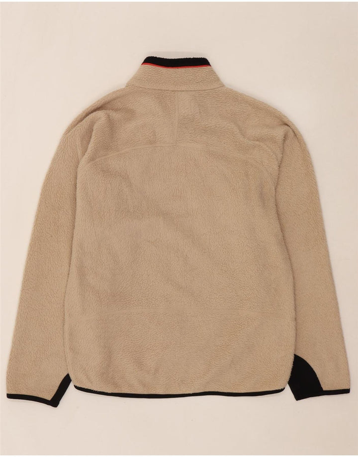 FILA Veste polaire homme UK 40 Large Beige Colourblock Polyester