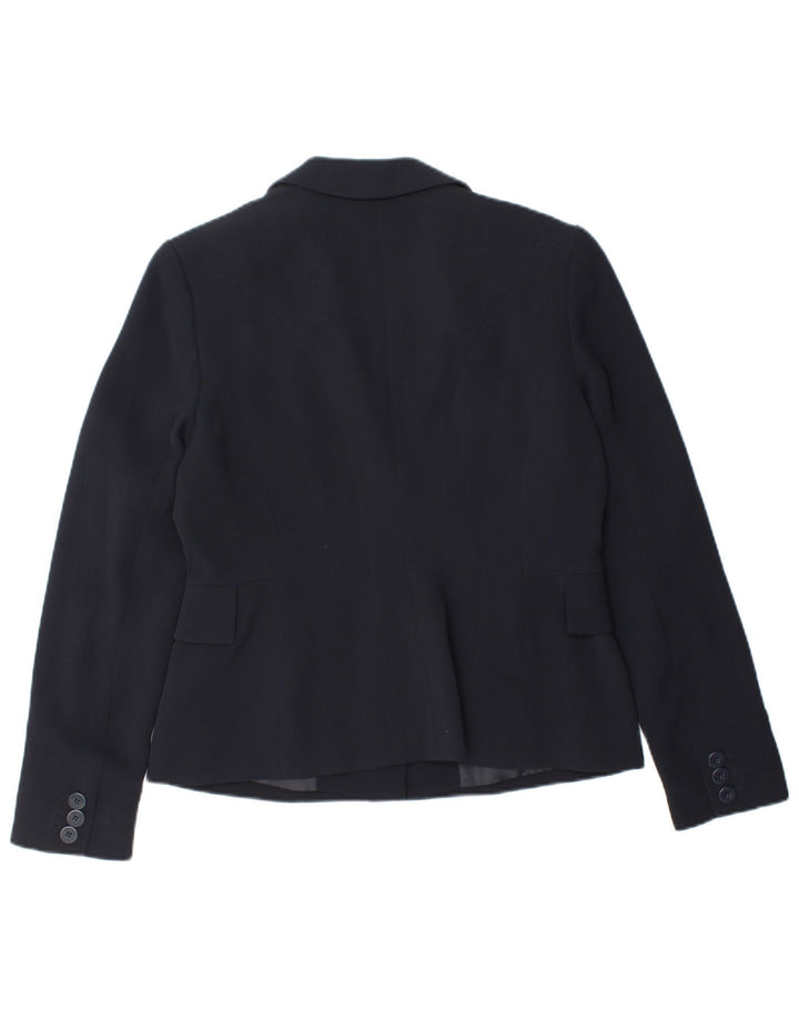 HOBBS Veste blazer à 2 boutons pour femme UK 12 Bleu marine moyen Polyester