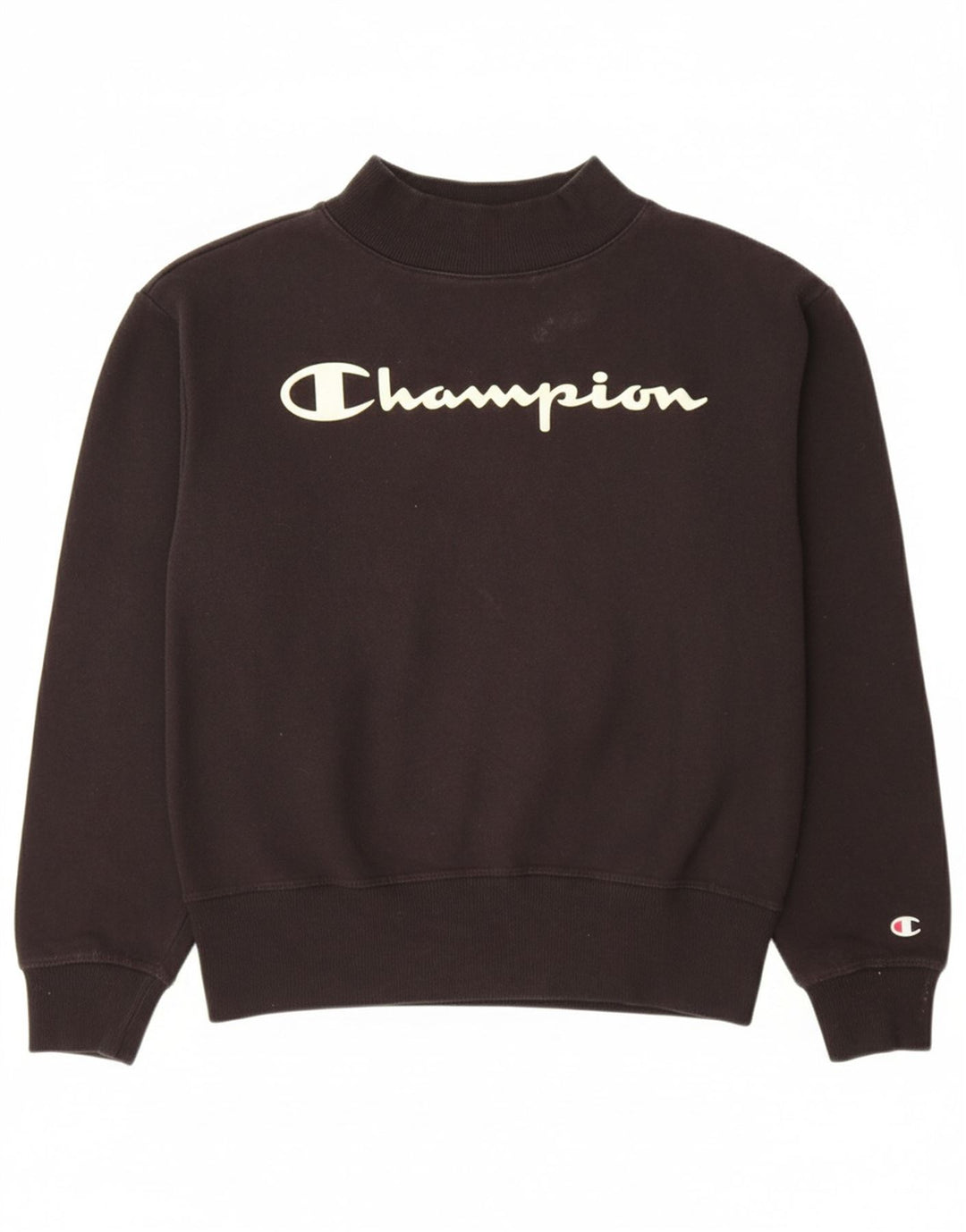 CHAMPION Sweat-Shirt Graphique Fille 11-12 Ans Grand Coton Noir